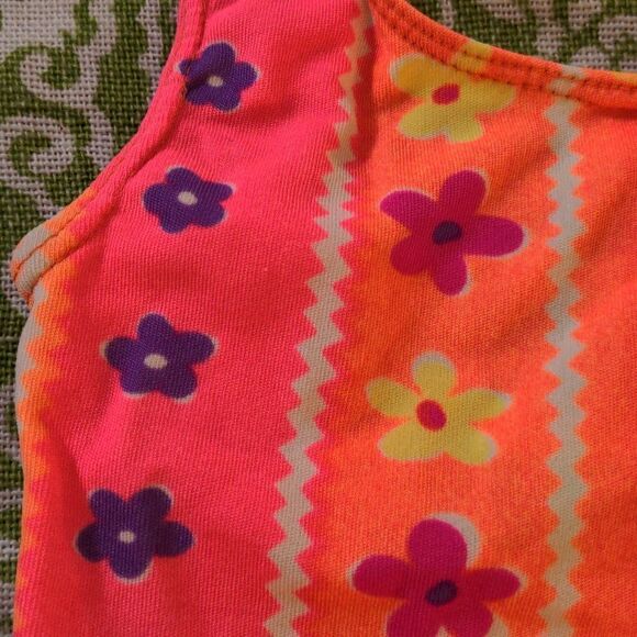 Copper tone kids vintage neon swimsuit size 12 months - Picture 4 of 4